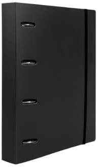Folder with Refill liderpapel a4 Box 5 mm 100 Sheets 80 g Polypropylene 4 Rings Mixed 25 mm Black