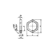 (50pcs) Metric DIN 80705 M14X1.5 Thin Conduit Panel Nut, Steel, Zinc 14 H Steel - Zinc Plated in USA by Aspen Fasteners, ASMM19813
