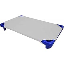 Standard Daycare Cot Sheets for Toddler- Pre-School Cot Sheet Pack of 36 (23" W x 52" L) Corner Elastic Loops- Cot Bed Fitted Sheet-Light Gray