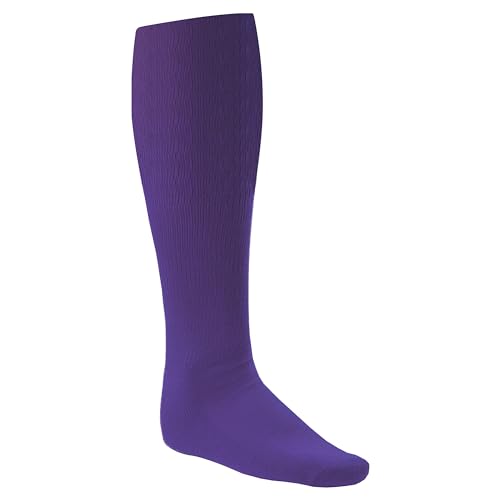 Champion Sports Rhino All Sport Socks Over the Calf Knee High Athletic Socks for Baseball, Softball, Football, Soccer Durable StayUp Fit- Large 10-13 - Purple