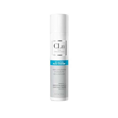 CLn Acne Cleanser-Facial Cleanser with 0.5% Salicylic Acid to Eliminate Blackheads & Breakouts, Oil-Free & Fragrance-Free, 3.4 fl. oz.