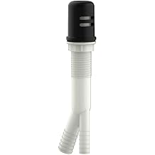 Dishwasher Air Gap Kit - Solid Brass Dishwasher Cover in Matte Black Finish - Dishwasher Air Gap Kit with Skirted Sink Overflow Cover - 1.8 inches x 1.8 inches x 9 inches, Design House 557702