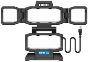 Adjustable Foldable 4-Panel LED Work Light, 10,000 Lumens by HART