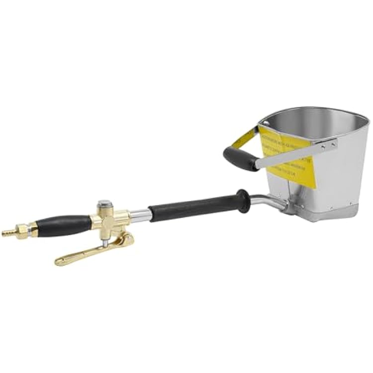 DYNAMI Pneumatic Cement Sprayer with 4 Spray Jets,118oz Cement Mortar Sprayer Stucco Spray Gun with Handles,for Wall Ceiling Roof Painting