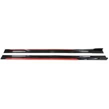 Universal Car Side Skirt 8 Pcs 2.2m Winglet Splitters Lip Spoiler Compatible for Chevrolet Celta Prisma Opel Tigra A Omega B Facelift(Red and Black 2m)