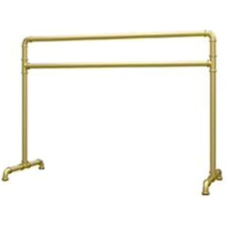 Double Ballet Barre, Freestanding Portable Ballet Bar Fitness Dance Bar for Stretch, Barre Exercise Equipment for Kids and Adults Gold 120x60x105cm