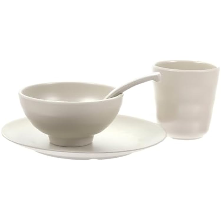 Unbreakable Bowl Set 4-Piece Anti-Fall Tableware Kit Lightweight Dinnerware for Kitchen Dishwasher Safe Plates and Cups for Boys and Girls and Outdoor Use