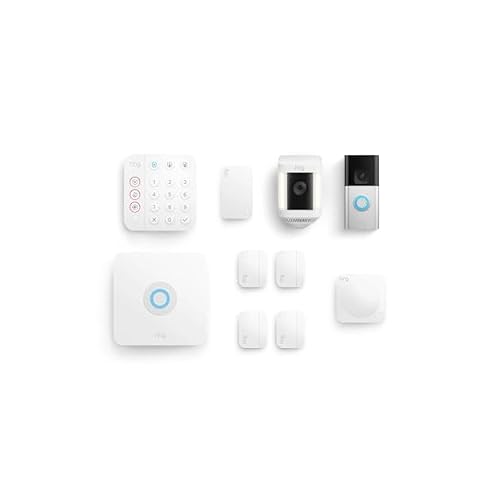 Ring Alarm 8-Piece Kit with Ring Battery Doorbell Plus and Spotlight Cam Plus, Battery