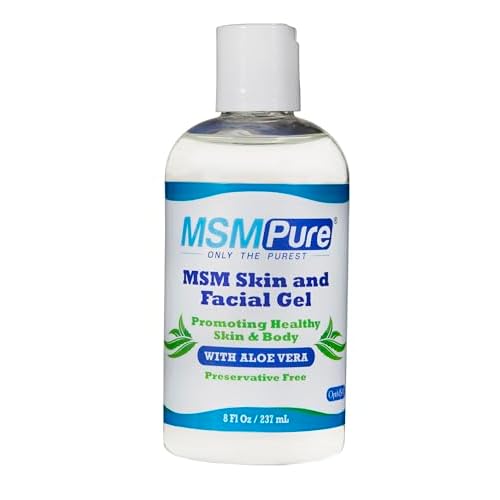 KALA HEALTH MSMPure Max Strength Skin & Facial MSM Gel with Organic Aloe, 8 oz Preservative-Free Skin Care for Smooth, Radiant Skin