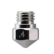 Microswiss MK10 Brass Plated Nozzle for PTFE lined Hotend M7 Threads 1.75 mm (Flash Forge/Dremel/Wanhao) (.4mm)