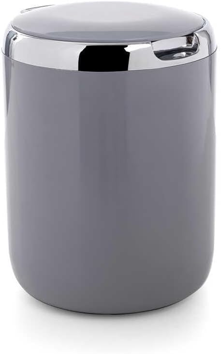 Primanova Pacific Plastic Lid Trash Can 3 lt, Gray