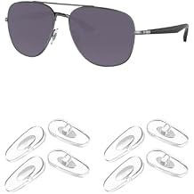 4 Pairs Clear Silicone Replacement Nose Piece Compatible with Ray-Ban RB3604/RB3614/RB8052/RB8054 Sunglasses, Anti-Slip Silicone Rubber Nose Cushions Nose Guard Nose Pads