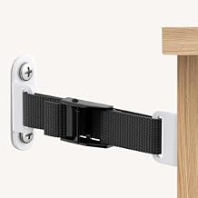 Furniture Anchors (4 Sets) for Baby Proofing, Anti Tip Furniture Anchor Securing 500 lbs/Keep Baby Pet Safety from Falling Furniture, Metal White Straps