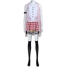 Gosbeliy FFXIII Lightning Farron Cosplay Costume Dress Fantasy 13 Lightning Jacket Shirt Skirt Arm Band Outfit for Womens