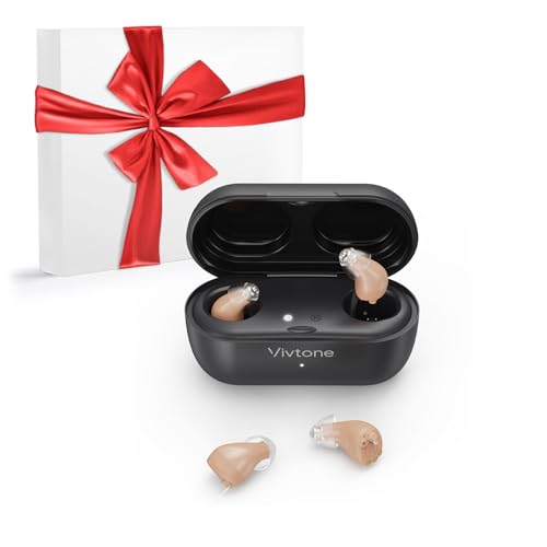 Supermini Hearing Aids Not Amplifiers, Rechargeable Digital Hearing Devices with 16-channel Sound Processing for Superior Sound Quality, Over-The-Counter, Auto-OnOff, Pair