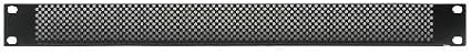 Vented Rack Panel, Black (1U)