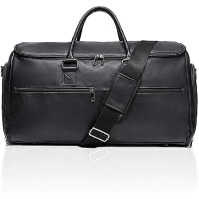 seyfocnia Carry On Garment Bag for Travel, Convertible Travel Garment Bag for Men Women, 2 in 1 Hanging Suitcase Suit Business Travel Bag, Black