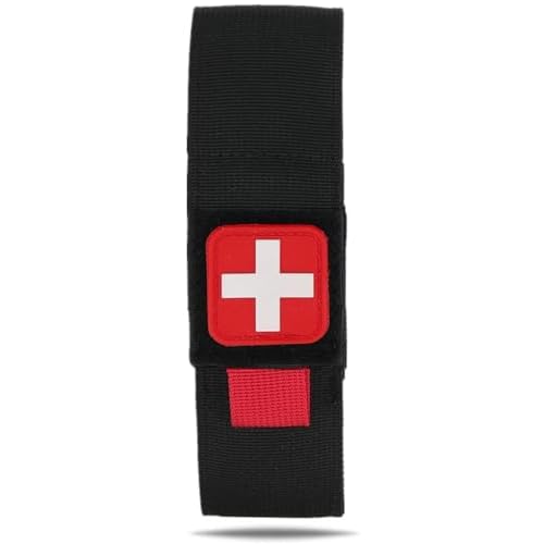 Tourniquet Holder, Tactical TQ Military First Aid Equipment Case, Medical Kit Urgency Single-Handed of Hemostatic Bandage for Outdoor Black