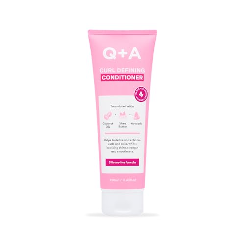 QA Curl Defining Conditioner for Hair 250ml, Hair Conditioner, Anti-Frizz, Hydrating Conditioner for Wavy, Curly and Coily Hair, Coconut Oil and Shea Butter Esters Rich Curly Hair Products