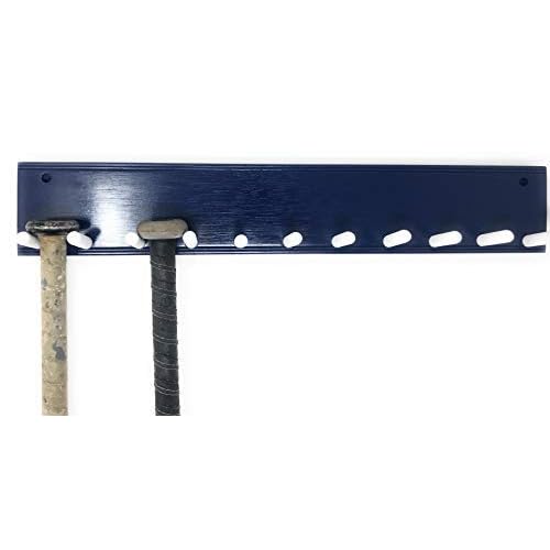 Baseball Bat Rack Holds 10 Full Size Bats Navy Blue Trophy Awards Display