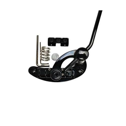 Guyker Tune-O-Matic Bridge with Stop Bar, Upgraded Electric Guitar Tremolo Bridge Tailpiece Add Fix and Shake Function Compatible with LP SG Guitars, TM85-S Black