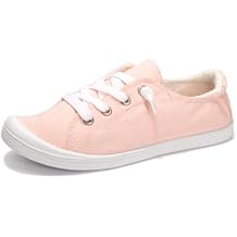 Womens Slip On Shoes, Comfort Canvas Sneakers with Low Top, Casual Fashion Shoes for Women Walking with Non Slip Rubber Outsole
