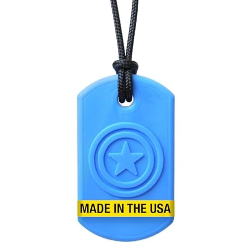 ARK Super Star, Chew Necklaces for Sensory Kids and Adults, Oral Fidget for Autism, ADHD, SPD, Anxiety, Medical-Grade Sensory Chew Necklace, XXT, Very Firm, Royal Blue