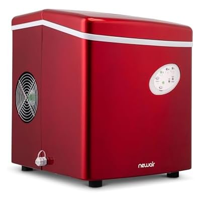 Newair Bullet Ice Machine - 28 lbsDay Countertop Ice Maker, BPA Free, Portable Ice Maker Machine, 3 Size Ice Cube Maker, Ideal for Home Office, Kitchen or Bar | Red
