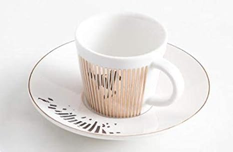 Mirror Reflection Coffee Mug Creative Leopard Anamorphic Cup Mirror Reflection Cup Zebra Mug Ruicho Coffee Tea Set with Coaster A