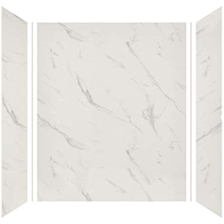 Transolid EWK603272-41 Expressions 3-Panel Shower Wall Kit, 32-in L x 60-in W x 72-in H, Bianca