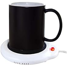 Mug Warmer for Home & Office. Great for Warming Up Cups, Coffee Mugs, Wax, and Beverages on Desks, Tables & Countertops. Electric Heated Plate Warms Quickly. Enjoy Hot Drinks on Cold Days.
