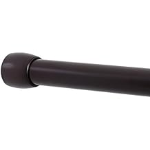 Zenna Home Tension Shower Curtain Rod, No Drill Adjustable Tension Curtain Rod for Bathroom, Rustproof, Easy Install Expandable Shower Curtain Rods, 66 to 110 Inches, Bronze