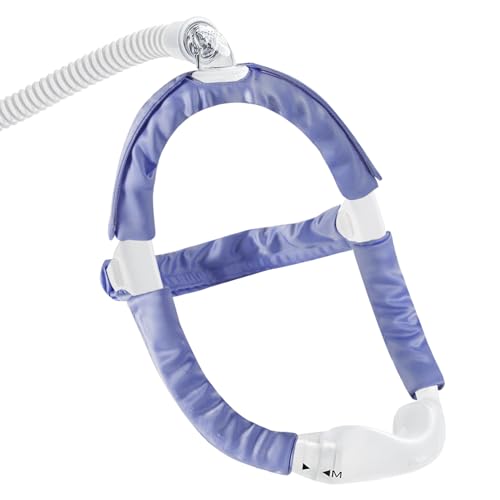 4 PCS Satin CPAP Strap Covers, Comfort CPAP Mask Cushions to Fit Dreamwear Headgear or AirFit, Silky CPAP Mask Strap Covers, Anti Wrinkle CPAP Hair Protector for Reducing Red Marks Blue Purple