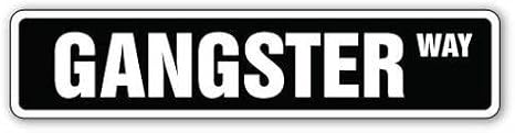 SignJoker] Gangster Street Sign Mob Mobster Signs Mafia Gift Wall Plaque Decoration