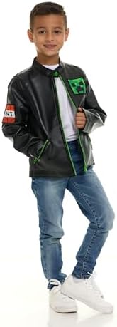 Minecraft Faux Leather Jacket Little Kid to Big Kid Sizes 6-14-16
