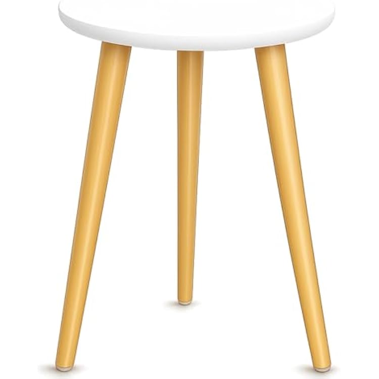 Modern Wood Plant Stand Indoor - Tall Plant Table for Flower Pot - Small Round Side End Table & Wooden Stool - Heavy Duty Large Planter Holder for Living Room Bedroom & Bathroom
