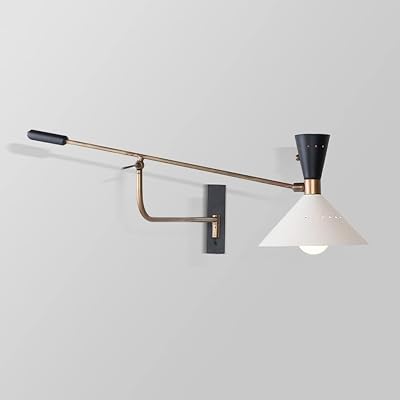 Modern Swing Arm Wall Sconce Lamp Adjustable Wall Mount Reading Light, Headboard Lighting Fixtures Indoor Wall Lamps,Bright Lighting,