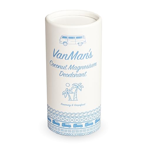 Vanmans - Coconut and Magnesium Deodorant Stick for Delicate Skin - Odor Control for Underarms - Magnesium Deodorant for Women and Men - Personal Care Products - 2.2 oz