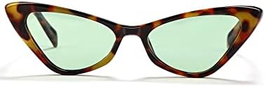 Veda Tinda Vision Cat Eye Sunglasses for Women Tinted Polarized Retro Rave Large Cateye Vintage Womens Glasses UV Protection