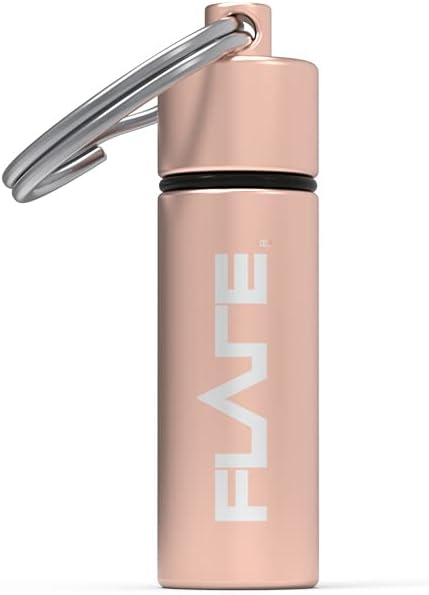 Flare Audio Capsule Rose Gold - Tough Lightweight Aluminium, Water-Proof, Keychain