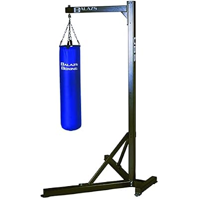 Balazs Heavy Bag Stand | Made in USA Solid Steel Universal Boxing Stand | Freestanding Punching Bag Stand | Upgradeable to Full Boxing System | Home & Commercial Gym