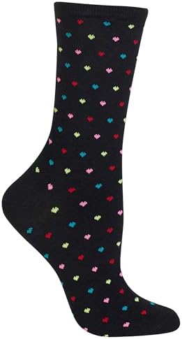 Hot Sox Womens Novelty Geometric Pattern Crew