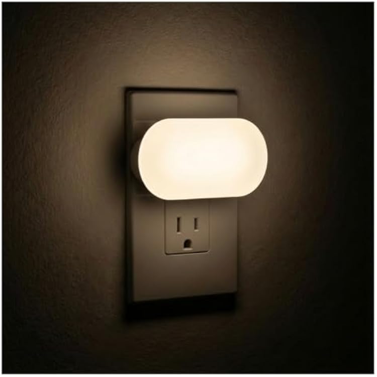 Lights by Night Mini Bright Night Light, Plug-in, Dusk-to-Dawn Sensor, Adjustable & Dimmable LED, Up to 100 Lumens Ideal for Bedroom, Bathroom, Hallway, Kitchen, Nursery 1 Pack 82836