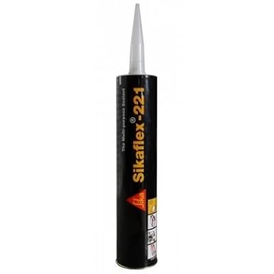 Sikaflex 221 Black Multi-Purpose One Component Polyurethane Sealant/Adhesive - Case of 24 Cartridges
