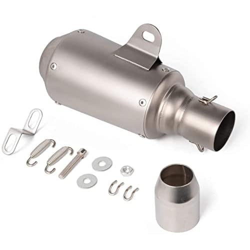 Heran 38mm 51mm Universal Motorcycle Short Exhaust Muffler Slip On Motorcycle Muffler fits Most Motorcycles, Dirt Bikes, Scooters