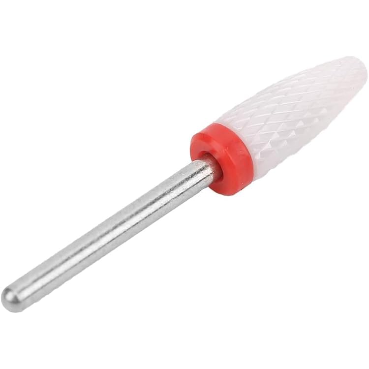 VIGANI Die Grinder Bits,Rotary Tool Accessories, Grinding Head, Portable High Attraction Corn Head Shape Nail Reshape Tool Ceramic for PolishingXC Black Box Color : Fine Grinding Grain F Red Box