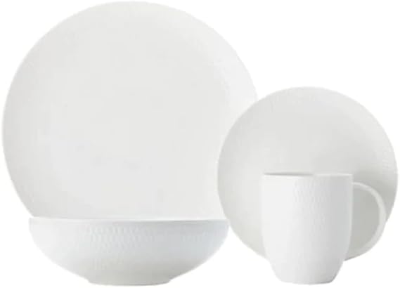 Maxwell & Williams White Round Diamonds Dinnerware Set 16pc