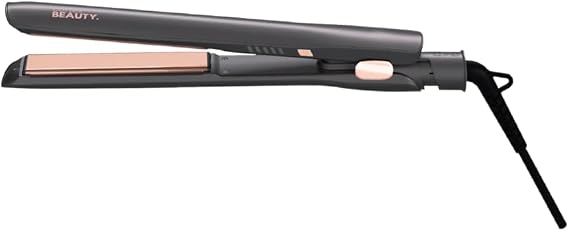 Cortex Beauty Flat Iron Hair Straightener 1 Inch | Professional Ceramic Coated Plates Flat Iron for Smooth, Shiny, Frizz-Free Hair, Fast Heating, One-Pass Styling Results, Salon Quality Finish (Gray)