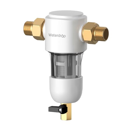 Waterdrop Spin Down Sediment Filter, Reusable Whole House Sediment Water Filter, Flushable Pre-Filtration System for CityWell Water, 1  34 MNPT, WD-PF01