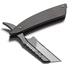 Stinger Vintage Straight Razor Style Utility Knife with Standard Replaceable Razor Blade, Car Emergency Window Breaker, EDC Gear, Box Cutter